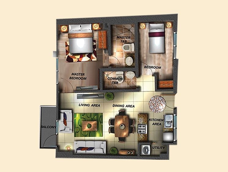 2-Bedroom-Deluxe-Floor-Plan-Soltana Nature Residences