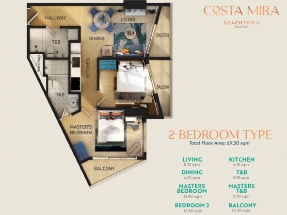 Costa-Mira-Beachtown-Mactan-2-Bedroom-Floor-Plan